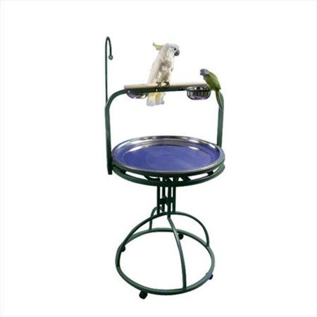 A&E CAGE A&E Cage 5-2828 Platinum 28 In. Diameter Play Stand With Toy Hook 5-2828 Platinum